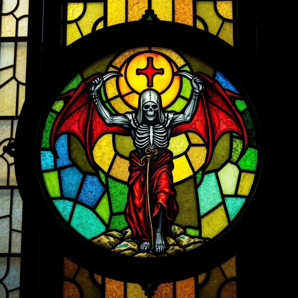 Deathbringer in Stained Glass Art