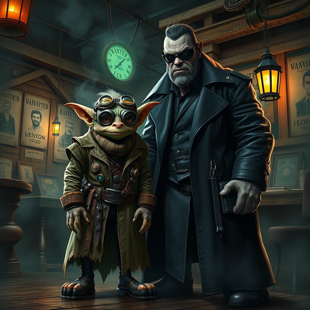 Steampunk Outlaws: Goblin and Orc Unite
