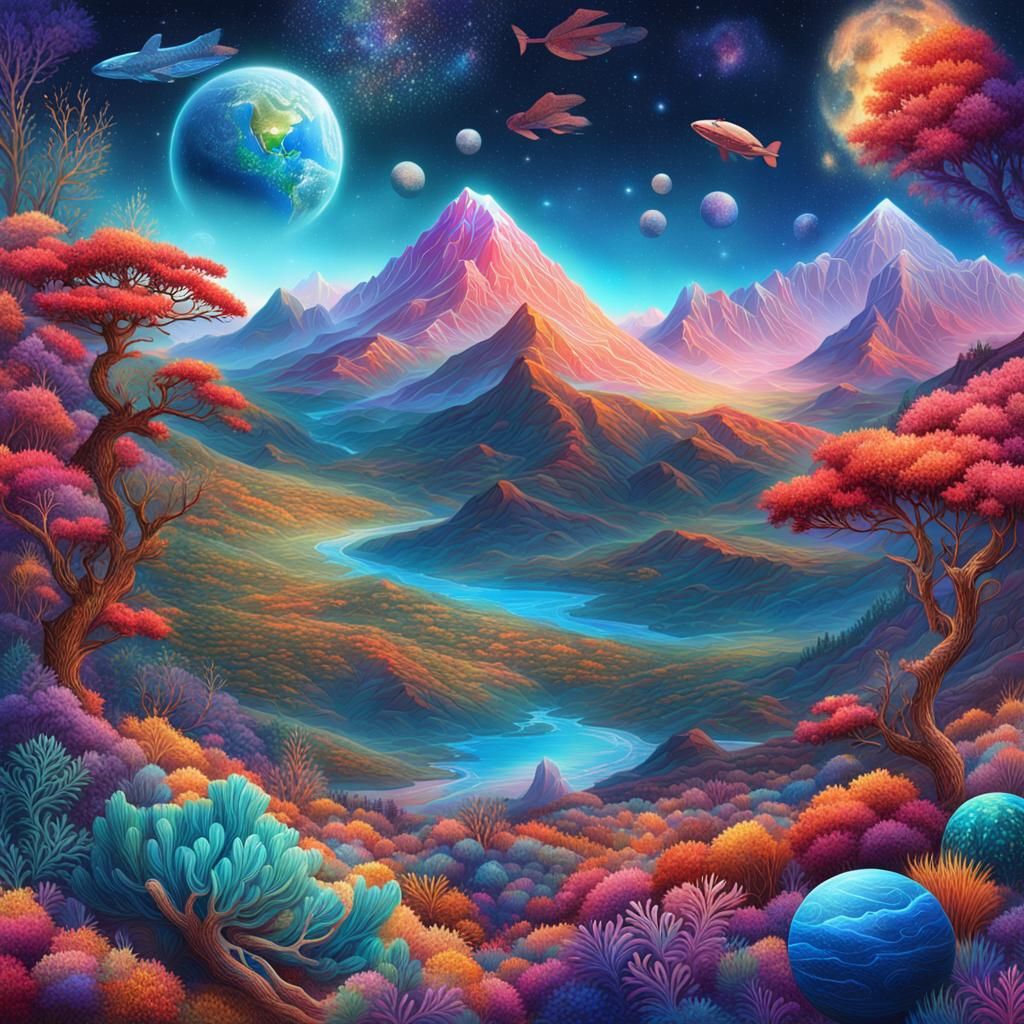 Global Landscapes: A Holographic Cosmic Illustration