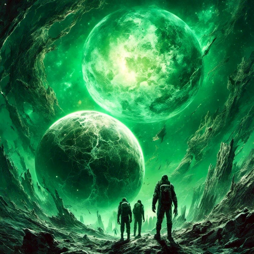 Basketball Players in Space: Comic Book Art Style