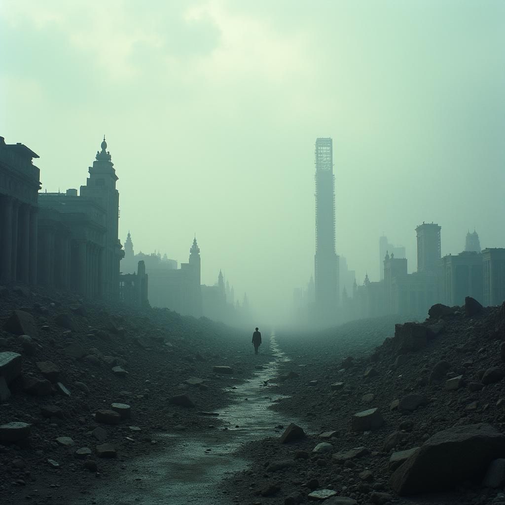 Post-Apocalyptic Landscape: Silence and Destruction