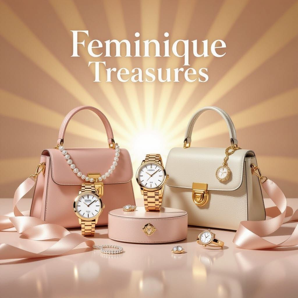 Luxurious Accessories in Pixar-Inspired 3D Art