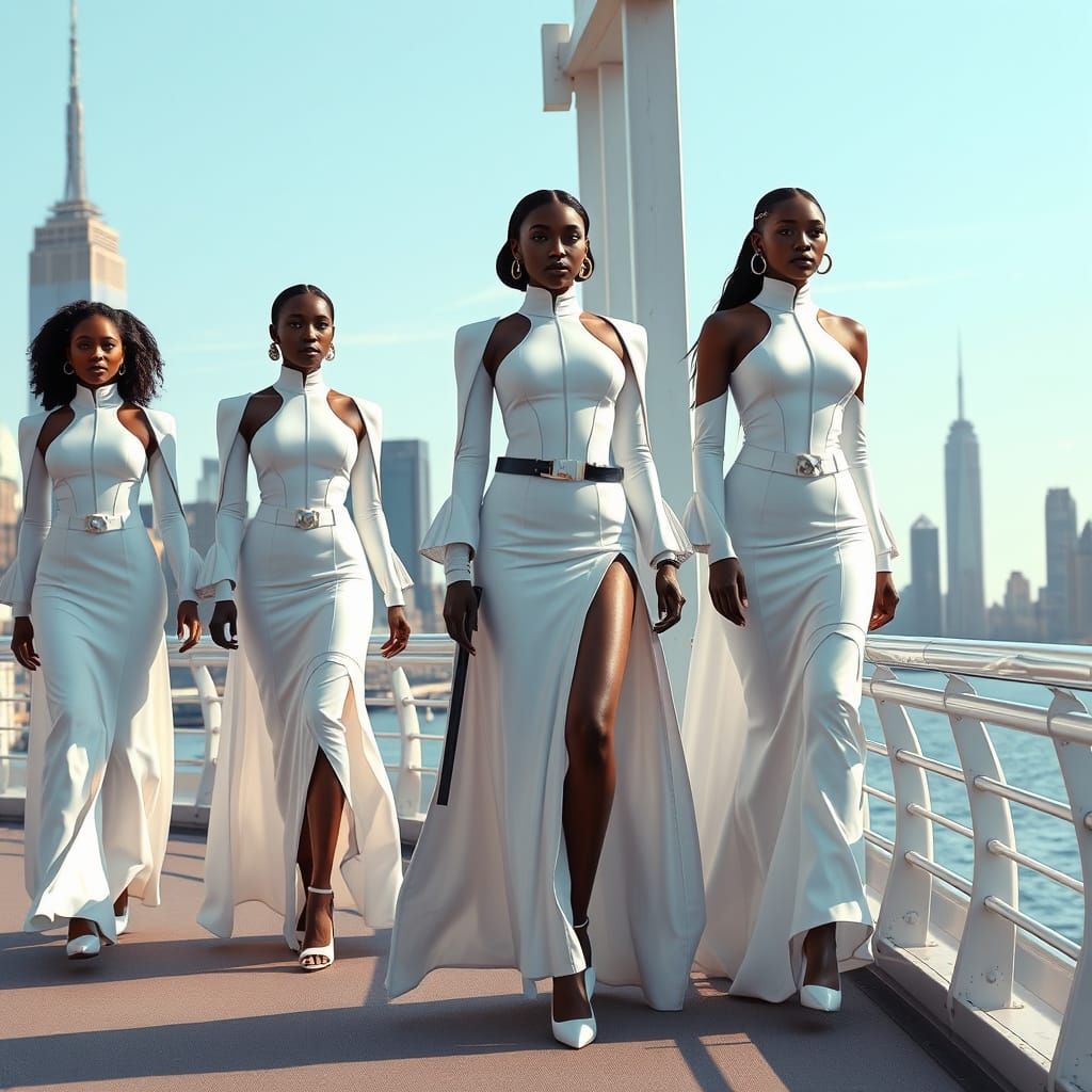 Futuristic Fashionistas in New York Skyscrapers