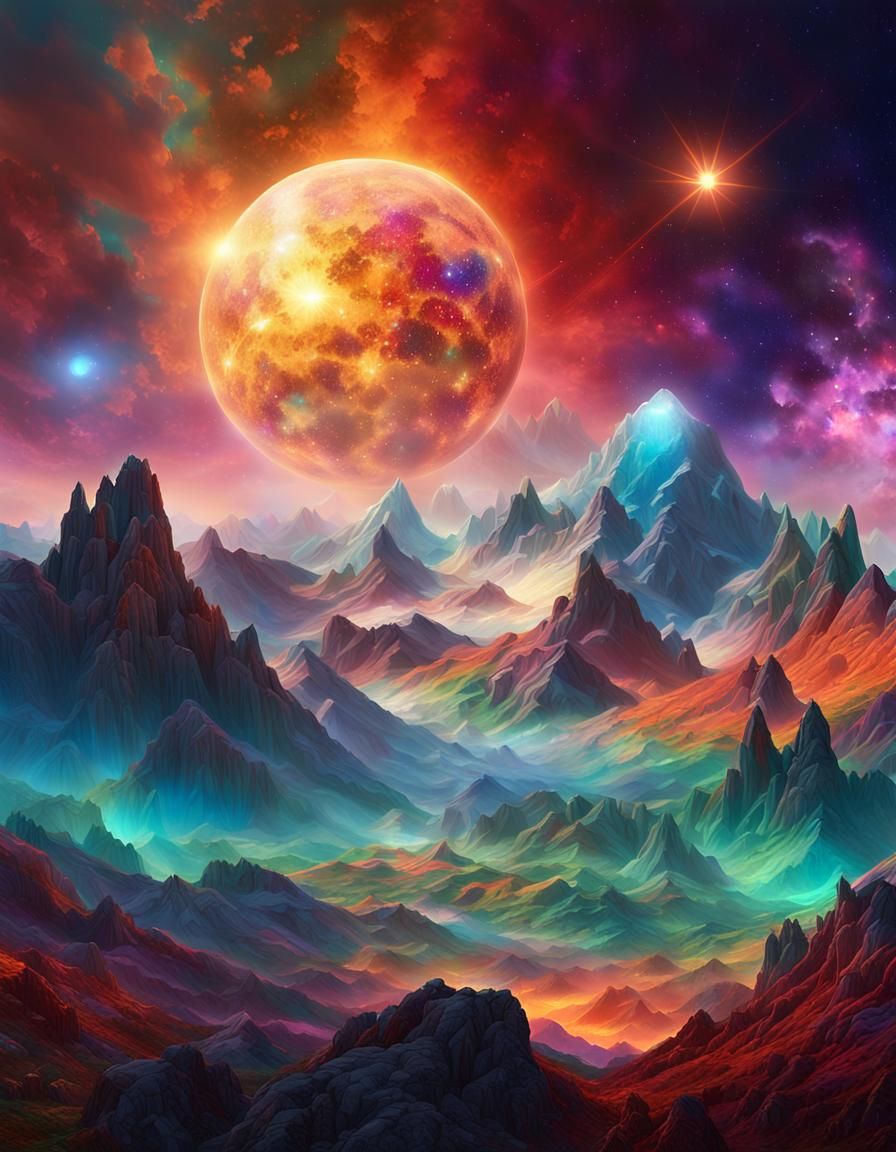 Crystal Wonders in a Sapphire Nebula