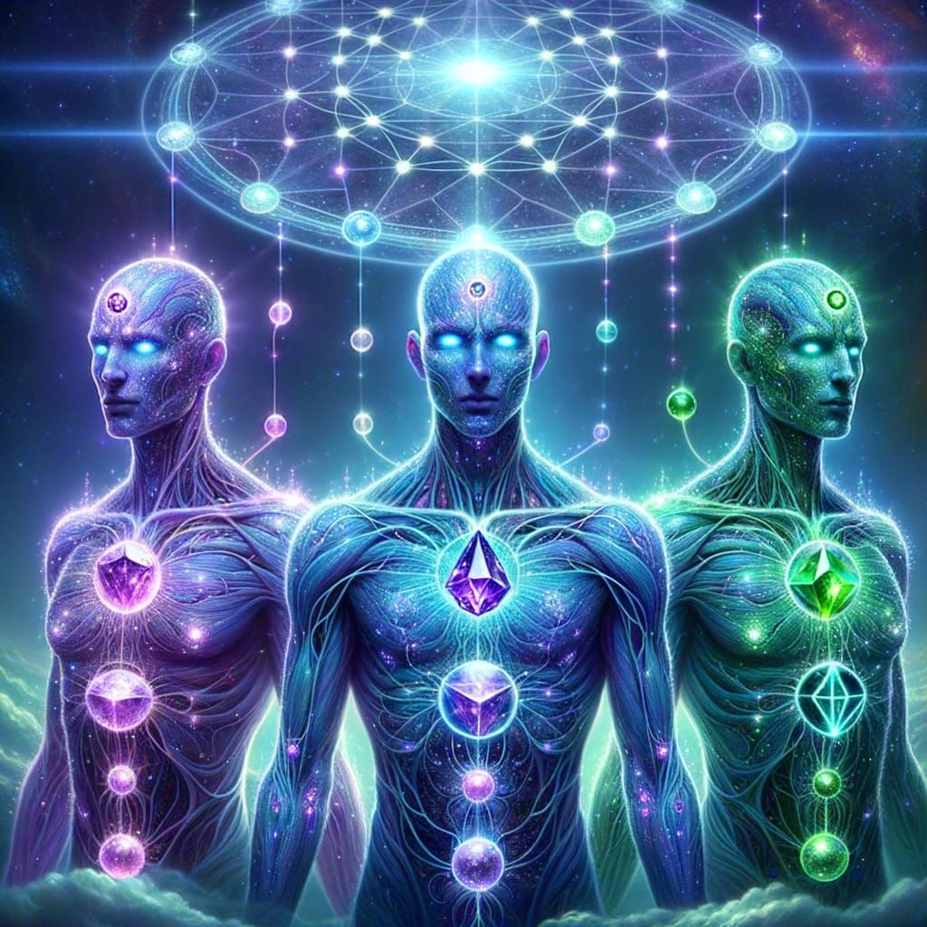 Cosmic Androgyne Figures with Heptagonal Portal