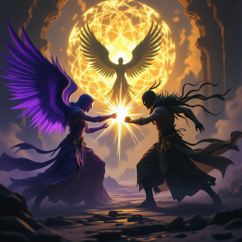 Ethereal Dark Fantasy Fight Scene in 8K