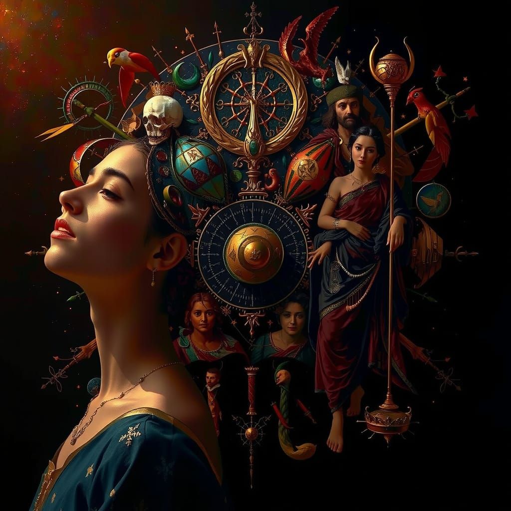 Masterpiece Painting of Beauty and Truth