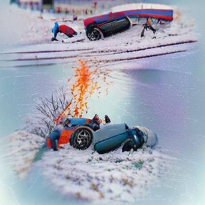 Winter Accident Scene