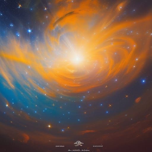 Celestial Sphere: A Cosmic and Dreamlike Illustration