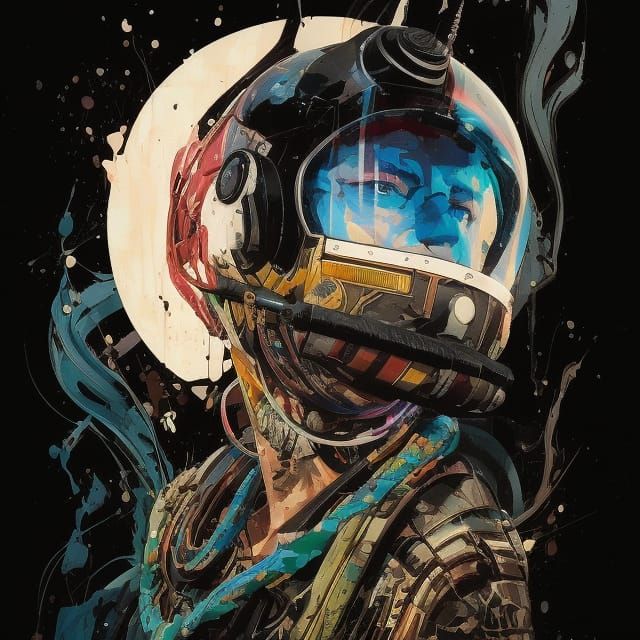 Cobra Portrait in Borderlands Style, Detailed Gouache Illust...