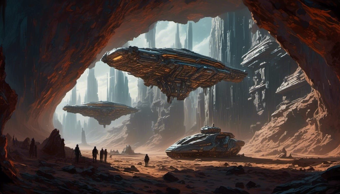 Enormous Underground Space Fortress on Distant Planet