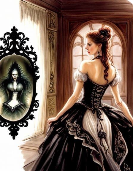 Detailed Demon Portrait in Gothic Style