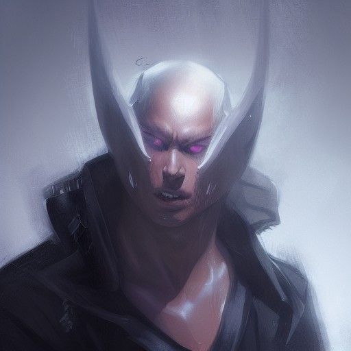 Sinister Portrait of Riku in Fantasy Art Style