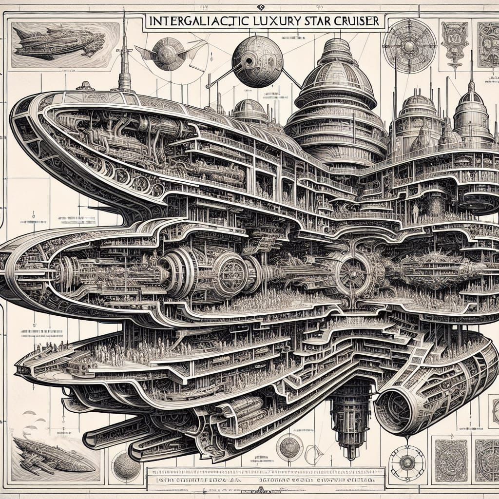 intergalactic luxury star cruiser diagram