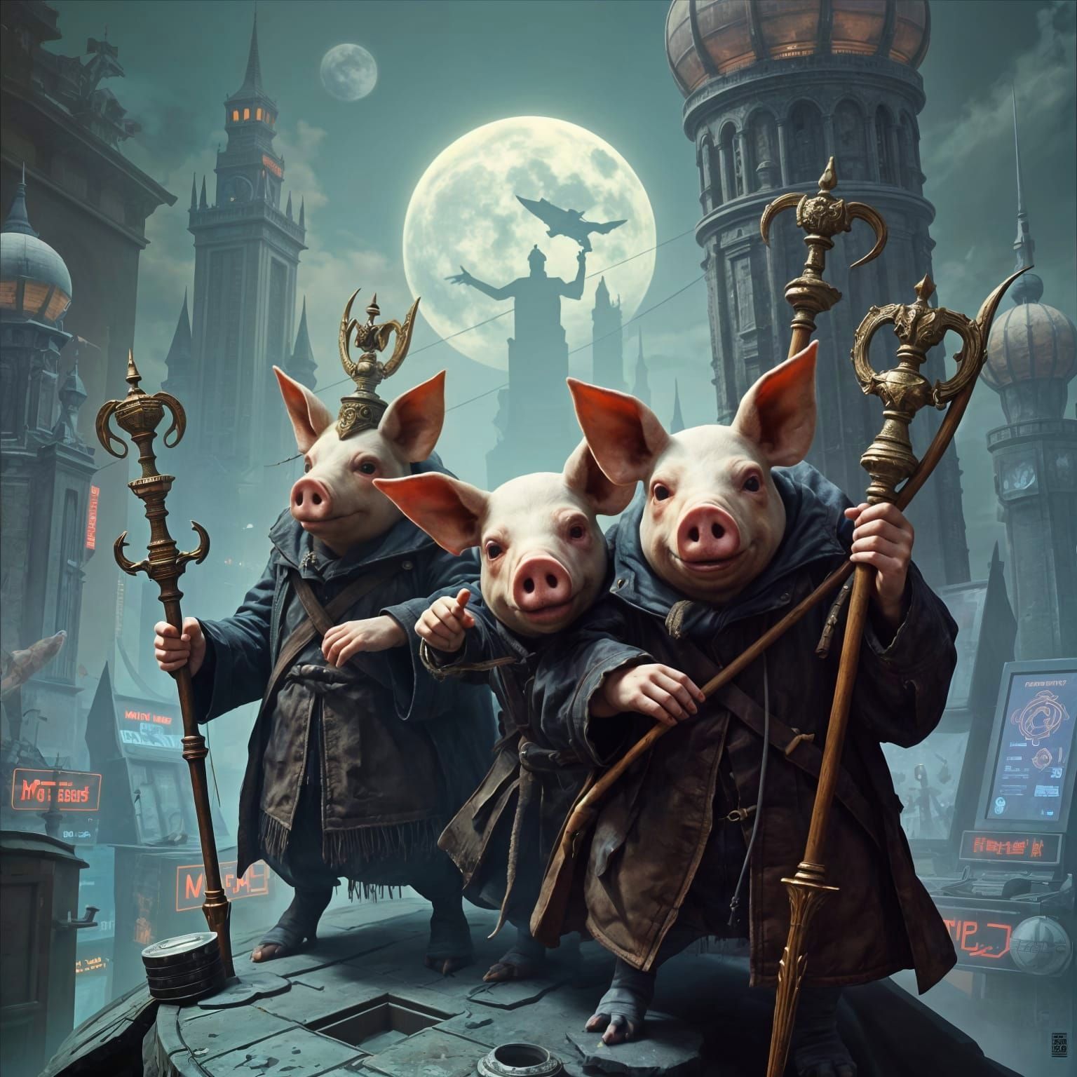 Pigmen Rule in Surreal Dystopian World