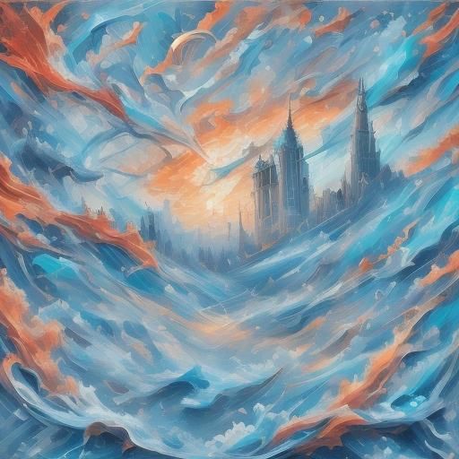 Elysian Scene with Ethereal Magic and Silhouettes