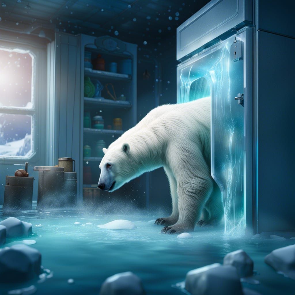 Polar Bear and Freezer: Fantasy Concept Art