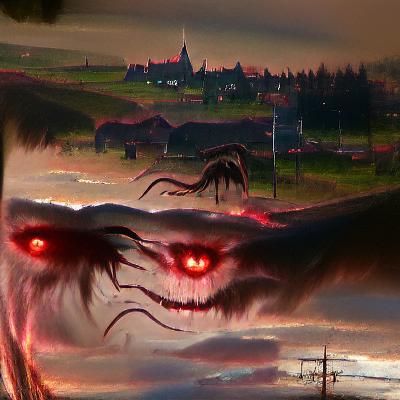 Demonic Entity Overlooks Sunny Farm Town