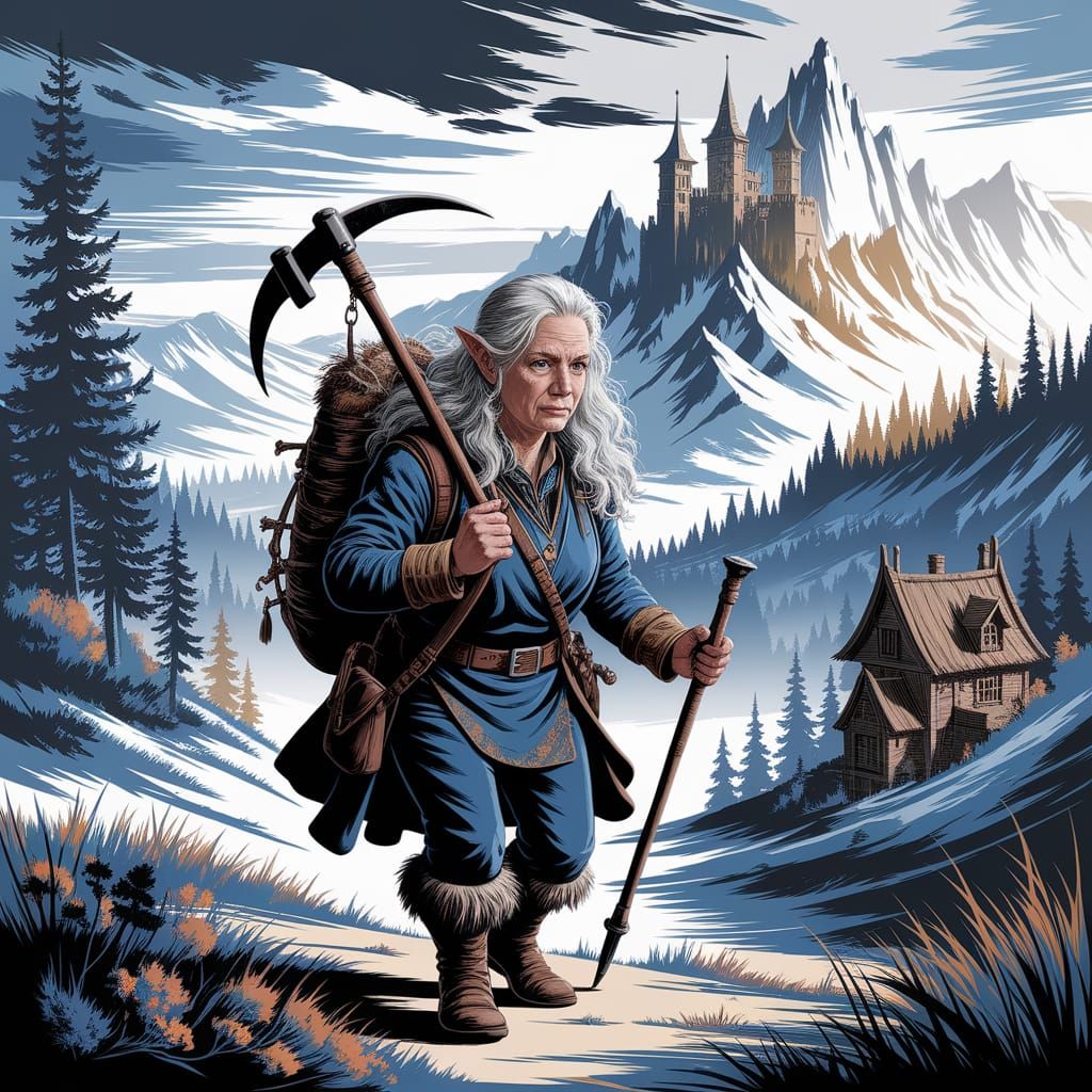 Dwarf Diamond Miner in MIDDLE EARTH Landscape