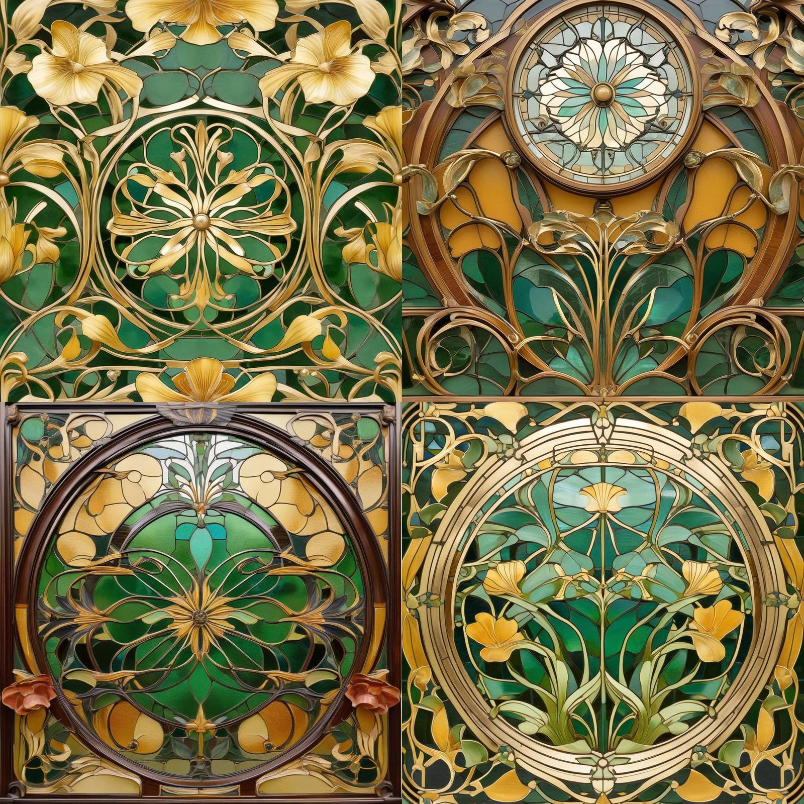 Elegant Art Nouveau Style Floral Design