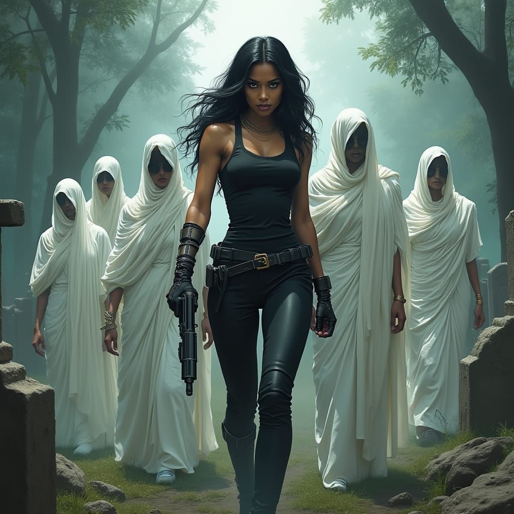 Female Spy in DC Marvel Style