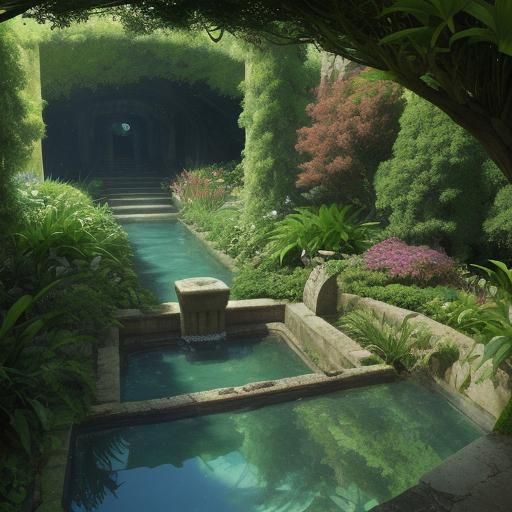 Enchanting Hidden Sunken Garden Oasis