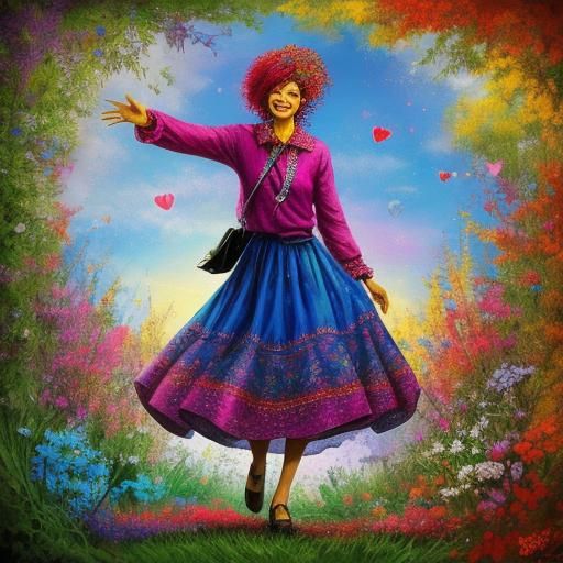 Blessed Couple Radiating Love in a Vibrant World