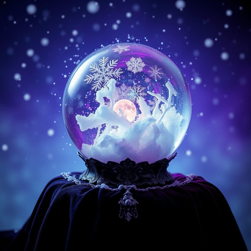 Ethereal Crystal Ball Scene in Deep Purple Haze