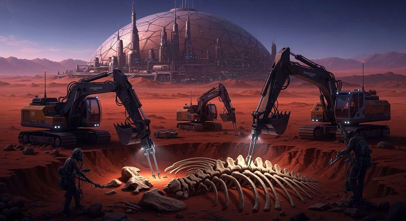 (Life on Mars:1.8))  a domed city in the background.  In the...