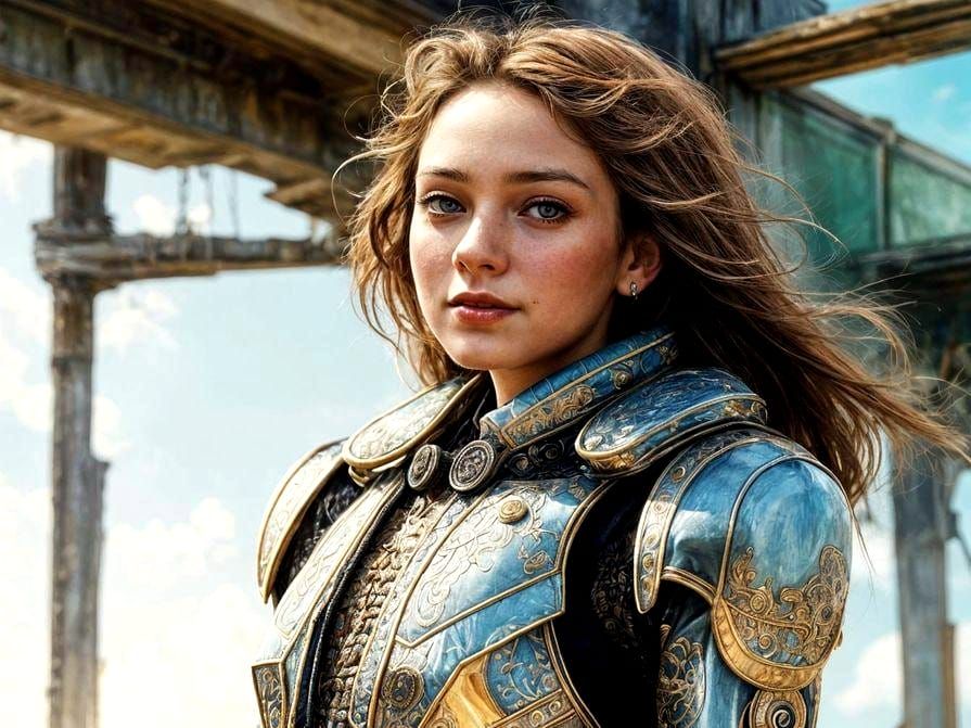 Expressive Portrait of a Young Woman in Photorealistic Style