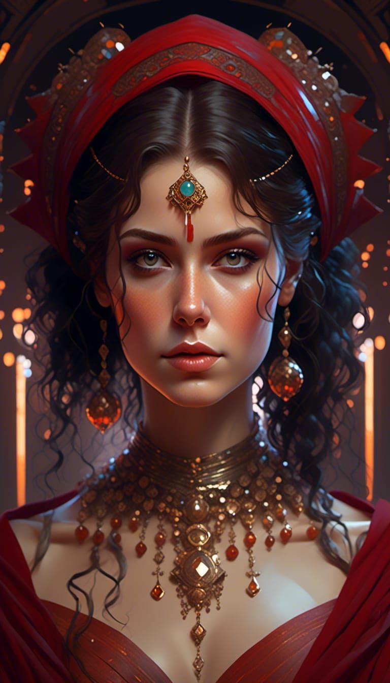 Jedi Lady Portrait in Renaissance Style