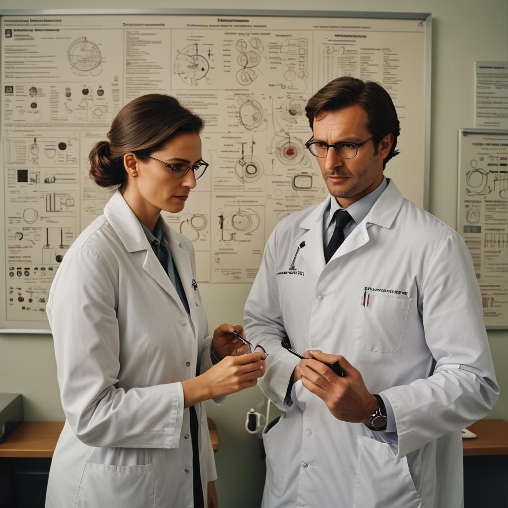 Doctor Examining Patient in German Hospital