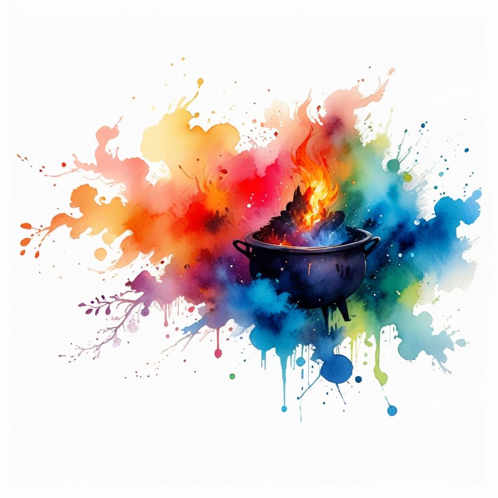 Enchanted Sorceress's Cottage in Whimsical Fantasy Forest