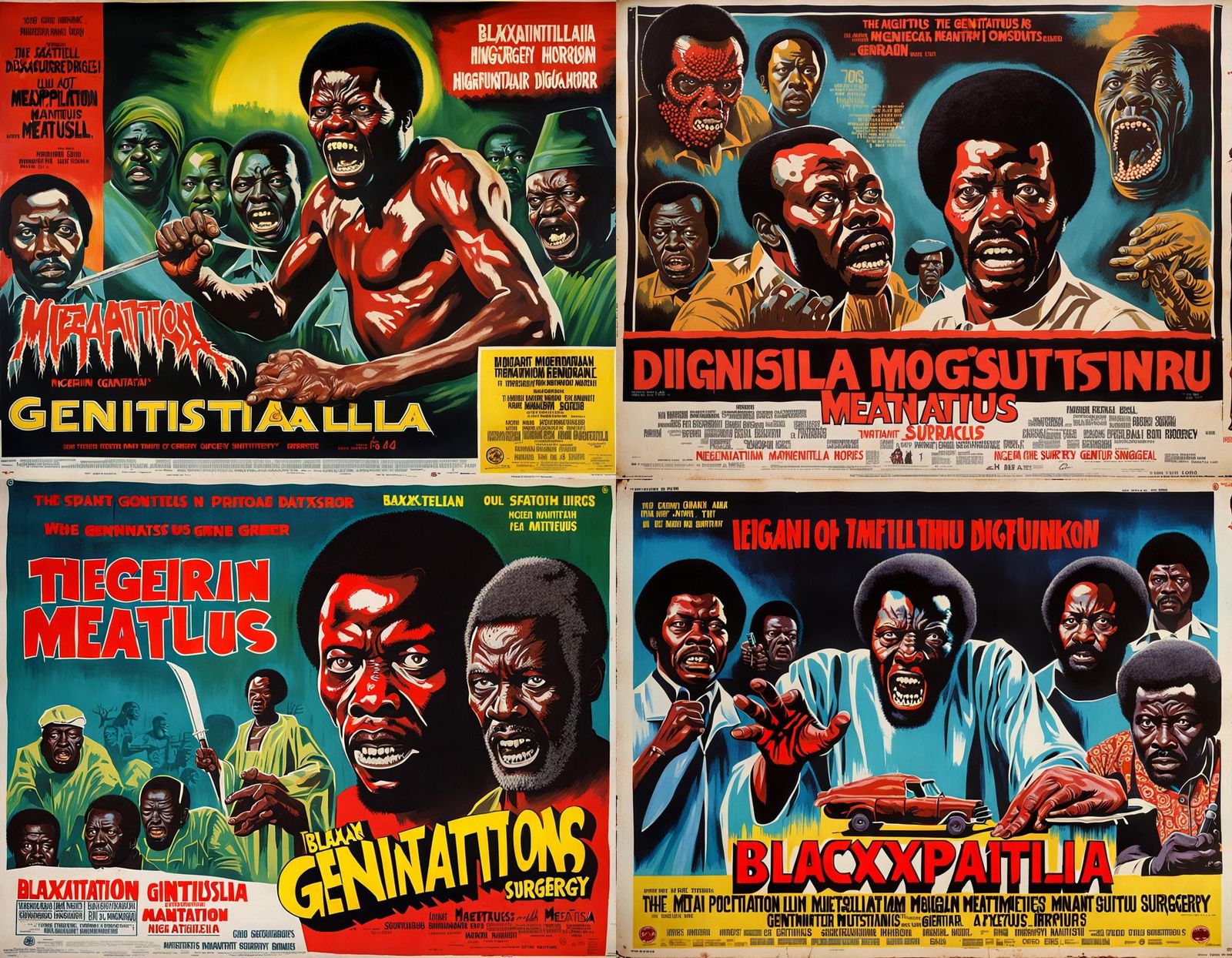 Retro Blaxploitation Horror Movie Poster