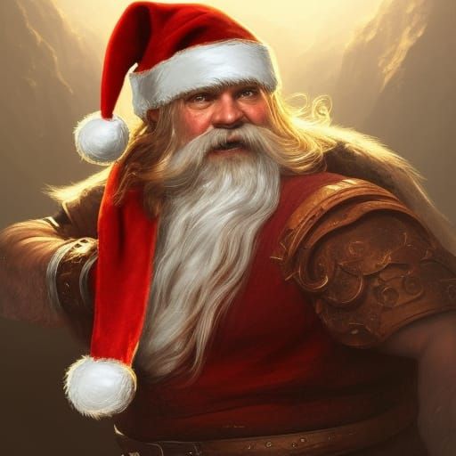 David Harbour as viking santa claus
