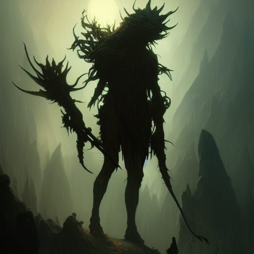 Hyperdetailed Skinwalker in Dark Fantasy Style