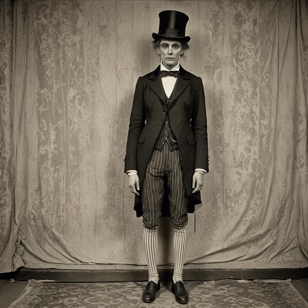 Gothic Woman in E.J. Bellocq Style Photograph