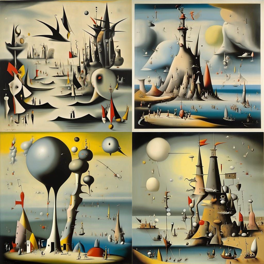 Abstract Surreal Landscape in a Dreamlike Style