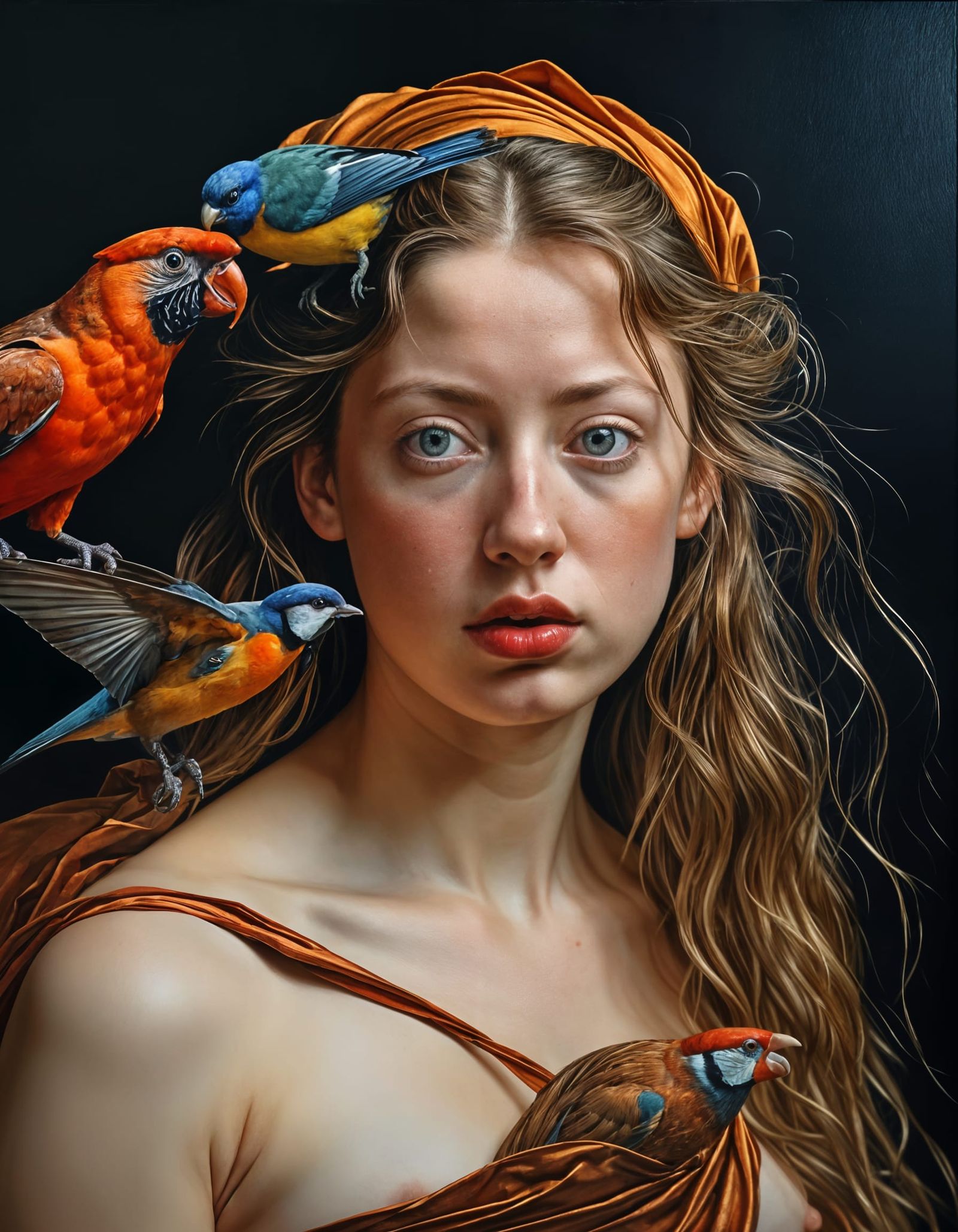 Abstract 17th Century Portrait in Hyperrealistic Style