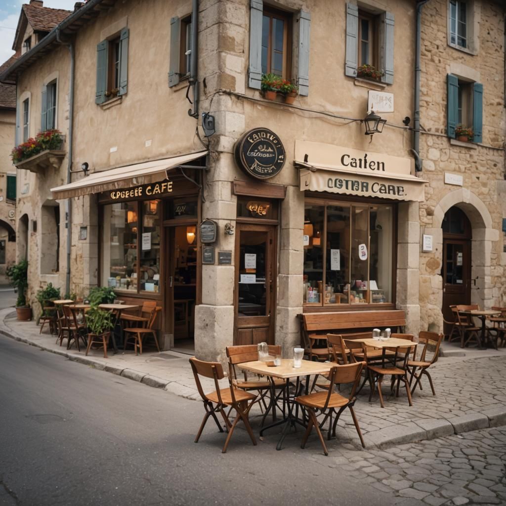 Charming French Cafe Corner, 1960s Photography