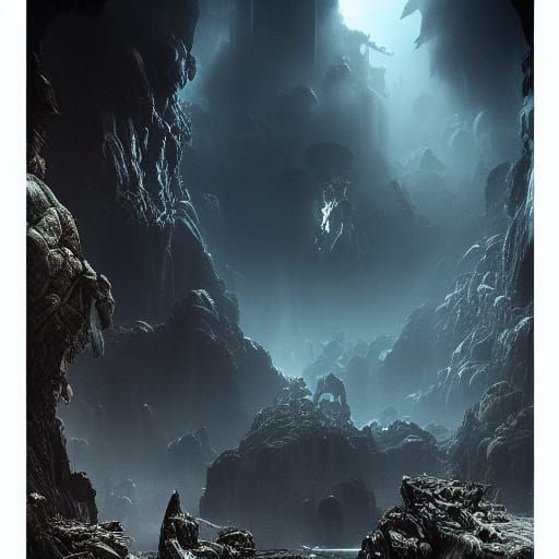 Epic Cinematic Abyss Digital Matte Painting