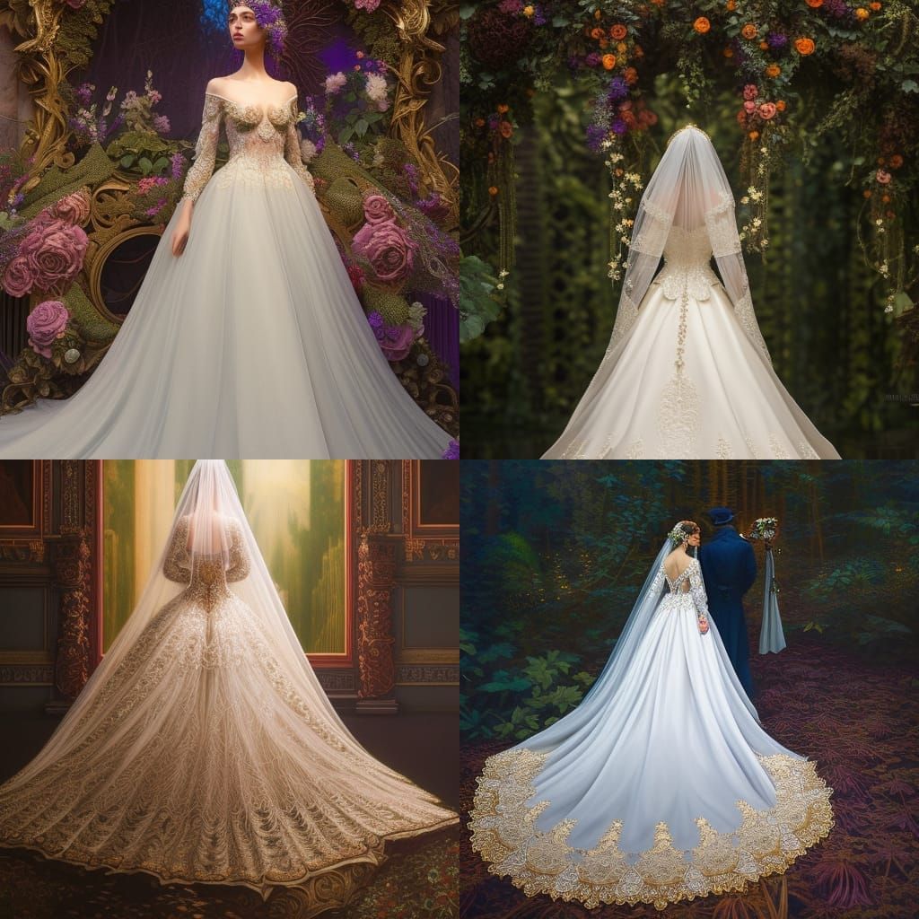 Fairytale Wedding Gown in Rococo Style