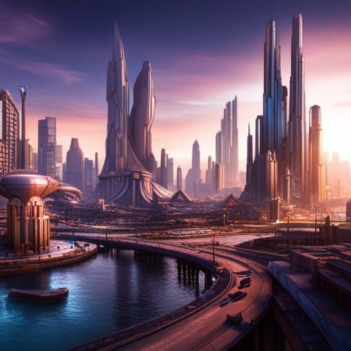 Futuristic City Concept Art in 8K Resolution