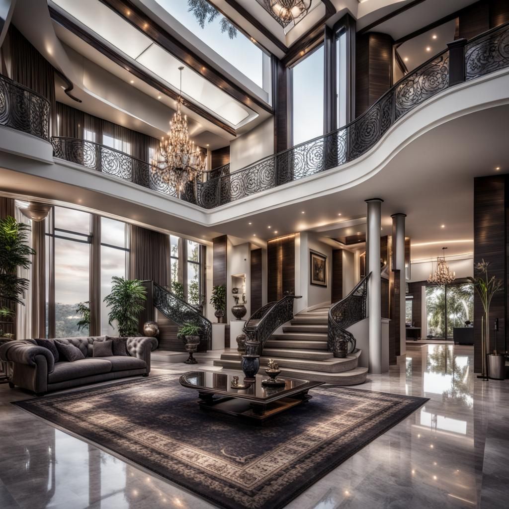 Hyperrealistic Luxurious Modern Mansion in HDR