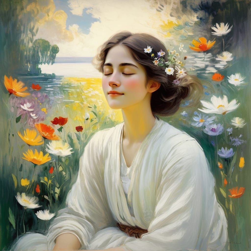 Impressionist Dream Scene in Soft Pastels