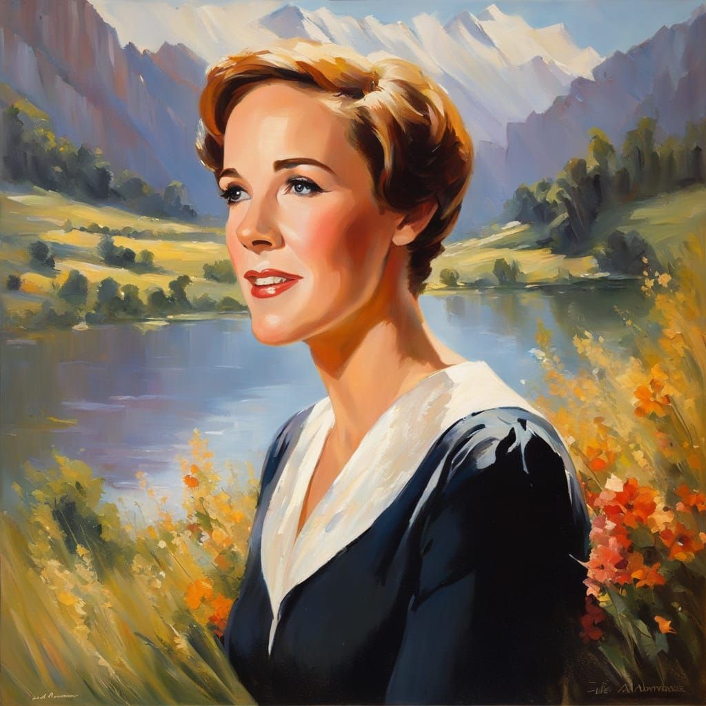 Impressionistic Oil Portrait of a Beaming Young Woman