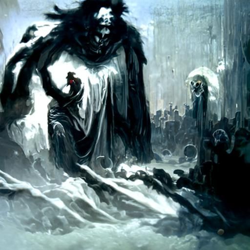 Terrifying Hades in Gothic Horror Style