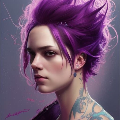 Punk Rock Princess Portrait in Detailed Lighting