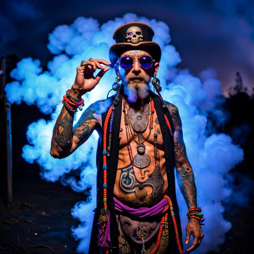 Psychedelic Pirate Doctor Toad in a Bizarre Fantasy Art