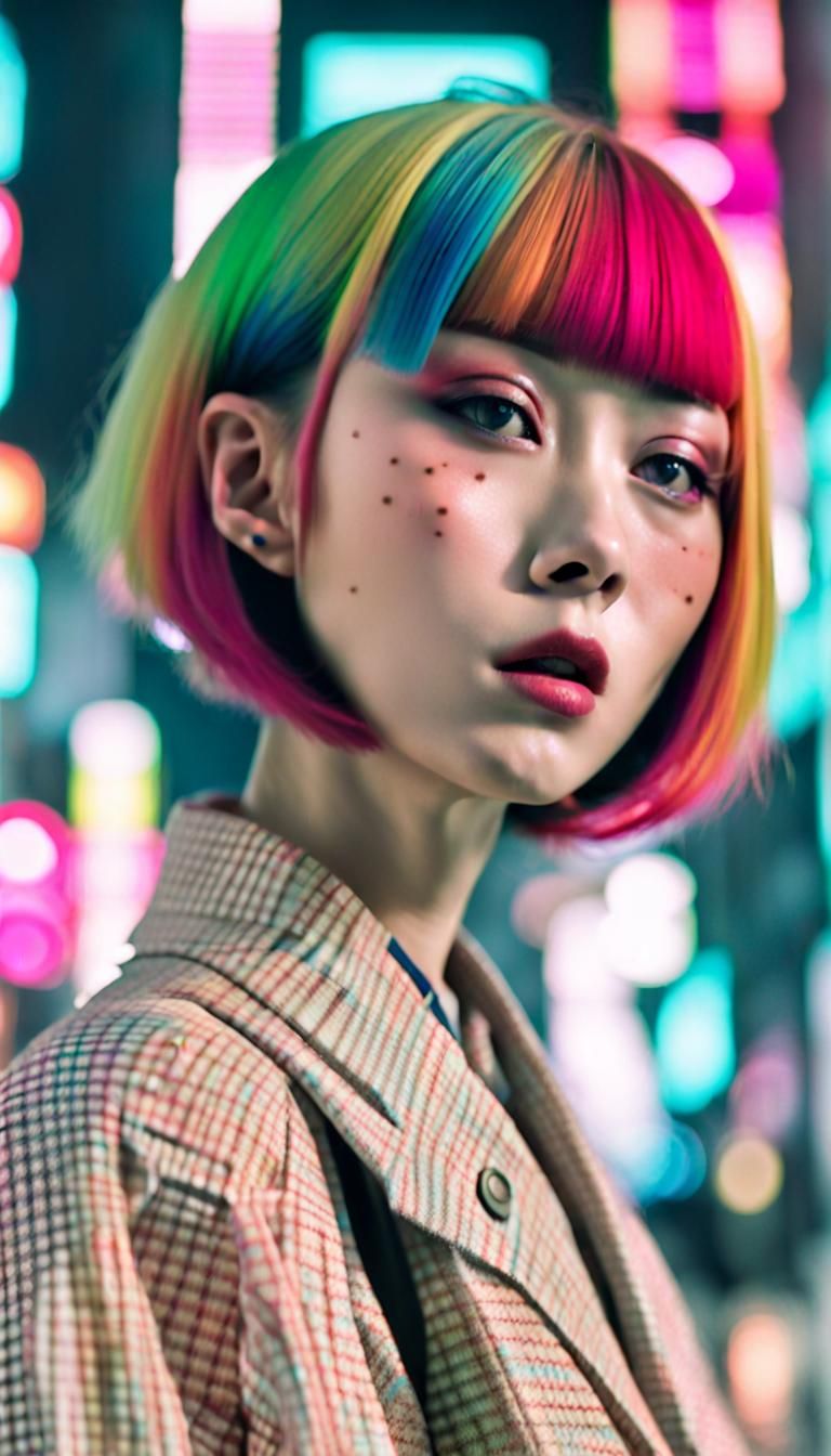 1910s Japanese Fashion in Cyberpunk Style